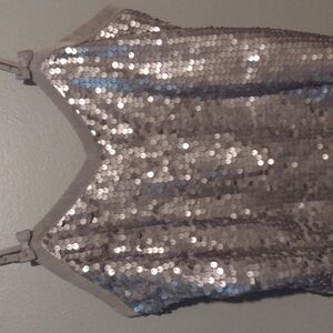 CANDIES spaghetti straps shiny shirt